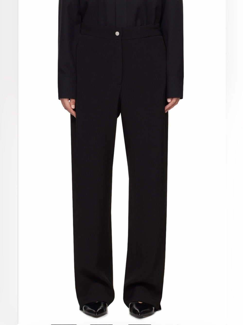 Studio Nicholson Wide-Leg Black Trousers